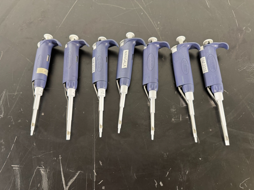 Image of Rainin Single Channel Pipettes - Quantity 7